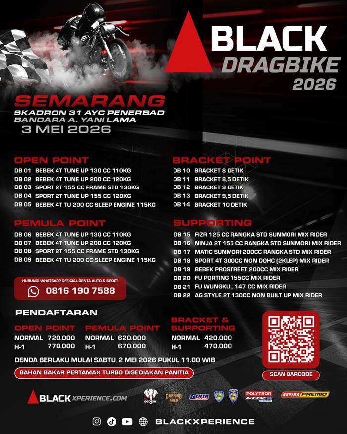Info Lengkap Black Drag Bike & Drag Race 2026 Semarang Jadwal, Lokasi, dan Highlight Event