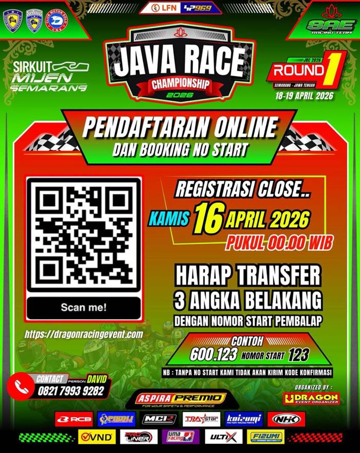 Panas Sejak Lap Pertama! Java Race Championship 2026 Round 1 Siap Guncang Sirkuit Mijen