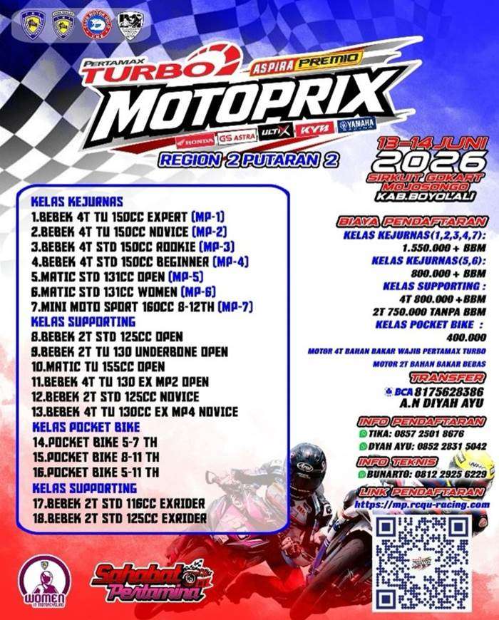 Motoprix 2026 Seri 2 Boyolali Siap Sajikan Persaingan Ketat dan Disiarkan Langsung di Garuda TV