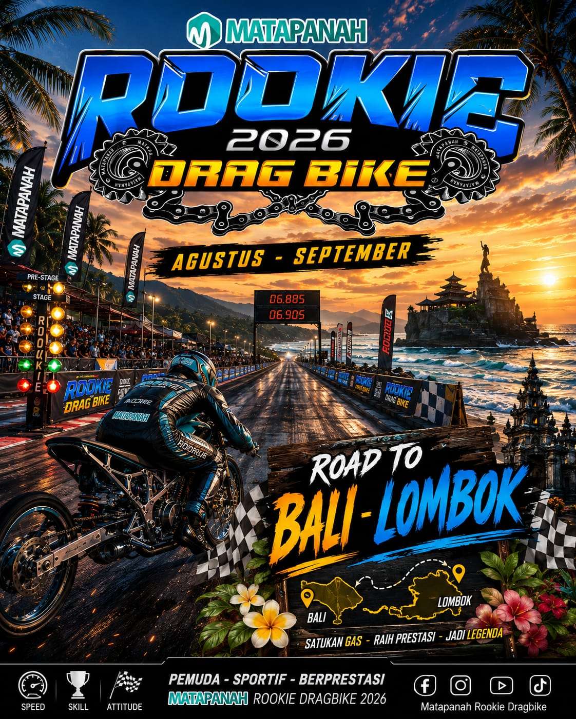 Matapanah Production Siap Gelar Matapanah Rookie Drag Bike di Lombok, Perluas Pembinaan Drag Bike NTB