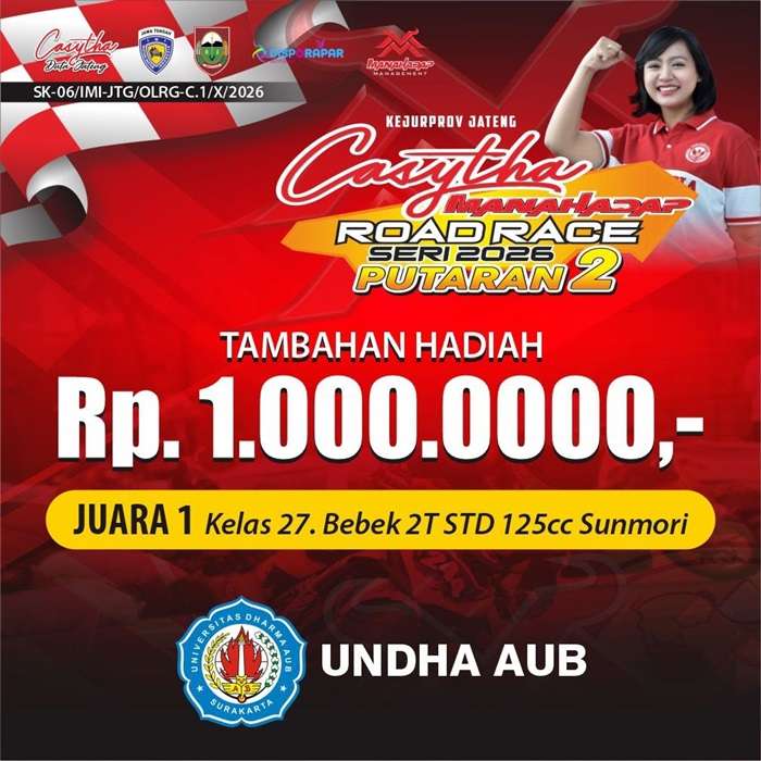 Bonus Rp1 Juta Menanti! AUB Malindo Racing Team Ramaikan Kejurprov Casytha Manahadap 2026