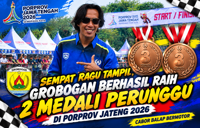 Sempat Ragu Tampil, Grobogan Berhasil Raih 2 Medali Perunggu di Porprov Jateng 2026